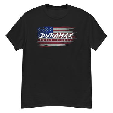 Duramax Diesel T-Shirt American Flag Shirt in black